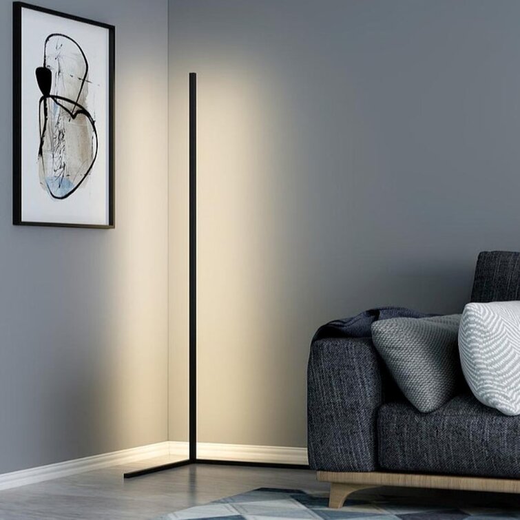 Modern Black Floor Lamp with Adjustable Brightness – Slim LED Standing Lamp for Living Room and Bedroom 8