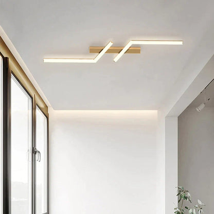 Modern LED Ceiling Light with Adjustable Brightness – Energy-Efficient Linear Design for Home and Office 0