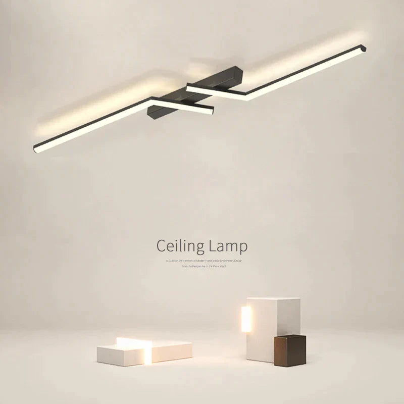 Modern LED Ceiling Light with Adjustable Brightness – Energy-Efficient Linear Design for Home and Office 4