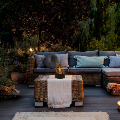Modern Tabletop Fireplace with Sleek Metal Base – Clean Burning Indoor/Outdoor Decor 6