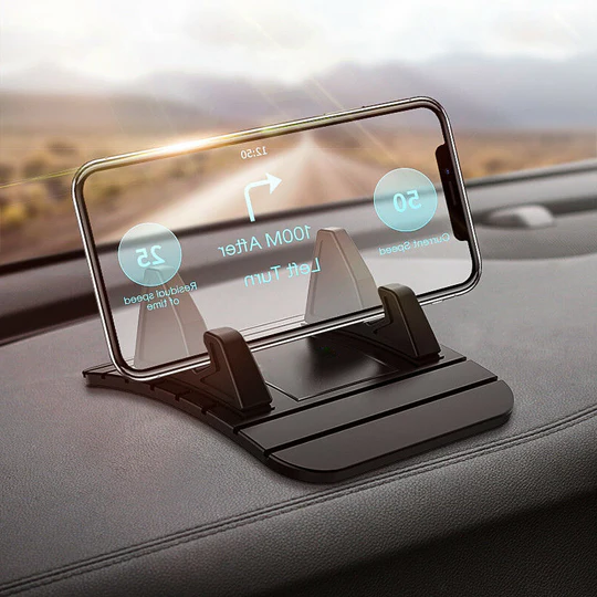 Non-Slip Car Phone Holder with Suction Base – Silicone Gel Dashboard Mount 0