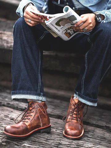 Orthopedic Leather Men's Boots – Comfortable, Durable, Stylish Design for Casual and Formal Wear 3