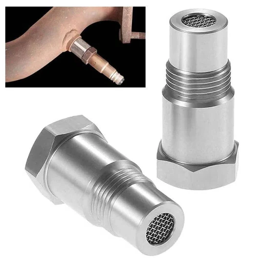 Oxygen Sensor Adapter with Built-in Catalytic Converter for Check Engine Light Fix - M18*1.5 Stainless Steel 0