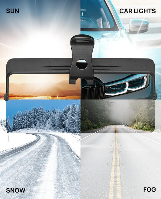 Polarized Car Sun Visor with 4-in-1 Protection for Enhanced Visibility and Glare Reduction 1