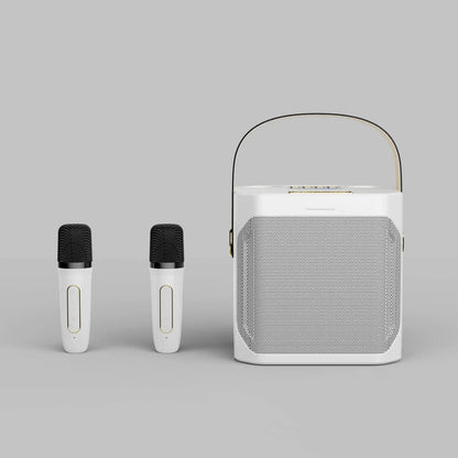 Portable Bluetooth Karaoke Speaker with Dual Wireless Microphones and 360° Sound 2