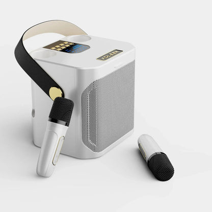 Portable Bluetooth Karaoke Speaker with Dual Wireless Microphones and 360° Sound 4
