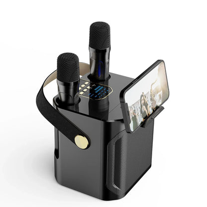 Portable Bluetooth Karaoke Speaker with Dual Wireless Microphones and 360° Sound 6