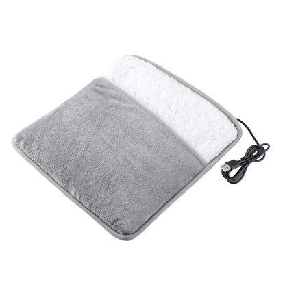 Portable Electric Heating Pad for Feet – Soft Flannel Warmer Mat with USB Connection for Home Use