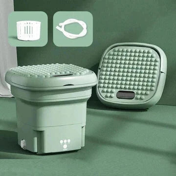 Portable Mini Folding Washing Machine with Spin Cycle – Compact and Lightweight for Travel 1