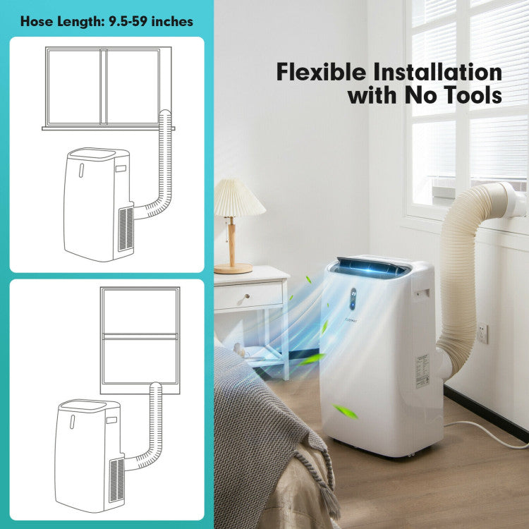 Portable Smart Air Conditioner with 12000 BTU Cooling – WiFi-Enabled, Remote Control, Ideal for Rooms up to 450 sq. ft. 7