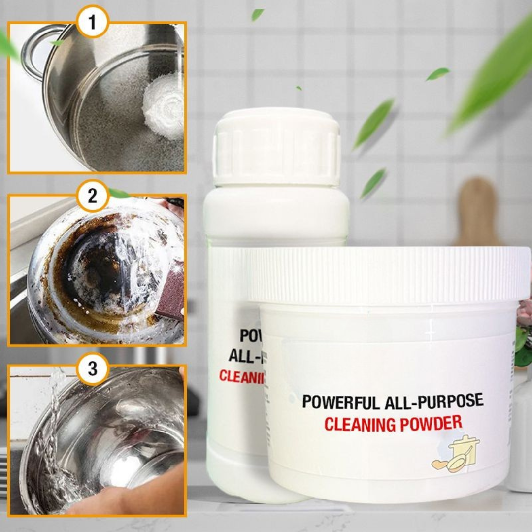 Powerful Cleaning Powder for Stainless Steel and Cookware – Rust and Grease Remover, No-Scrub Formula, Eco-Friendly 250g Jars 2
