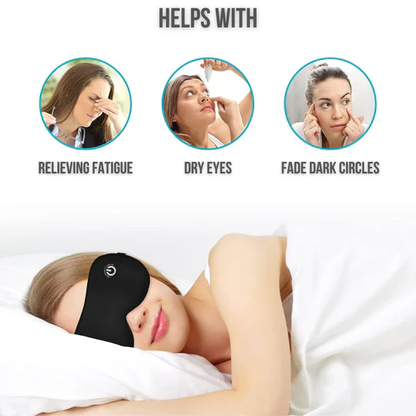 Rechargeable Cordless Heated Eye Mask with Adjustable Heat Settings and Silk Cover 2