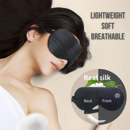 Rechargeable Cordless Heated Eye Mask with Adjustable Heat Settings and Silk Cover 3