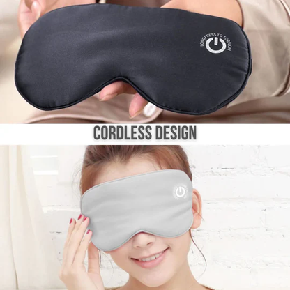 Rechargeable Cordless Heated Eye Mask with Adjustable Heat Settings and Silk Cover 4