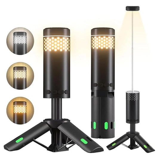 Rechargeable LED Camping Lantern with Tripod, Power Bank, Adjustable Brightness - Best Camping Lights for Outdoor Adventures 0