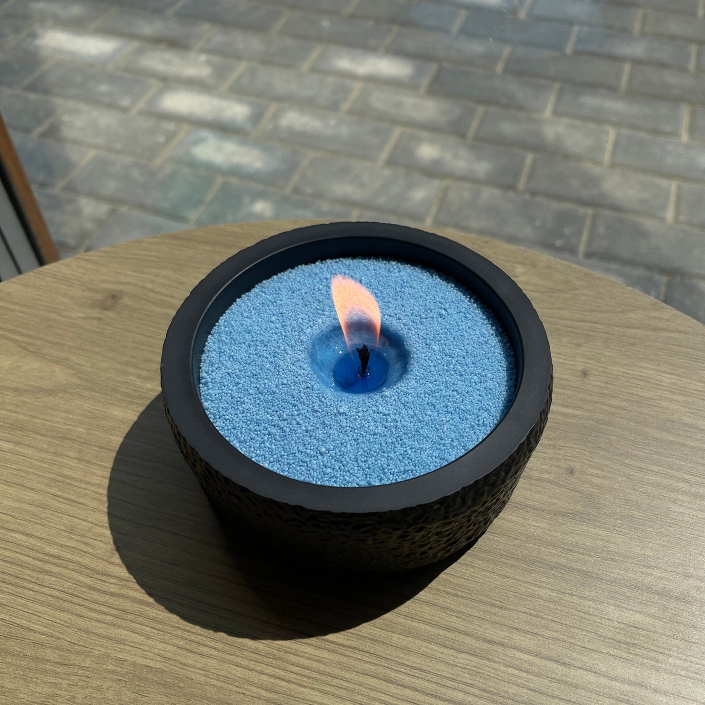 Refillable Candle Bowl with Handmade Stone Design – Elegant Centrepiece for Home Décor 7