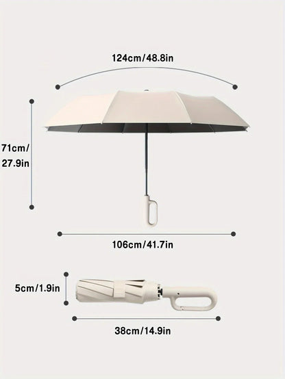Reinforced Compact Umbrella with UPF50+ UV Protection – Lightweight, Durable, and Waterproof for All Weather 7