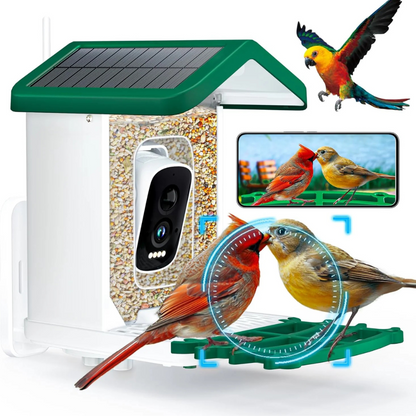 Smart Bird Feeder Camera with Solar Power – 2K HD, AI Recognition, Weatherproof Design 1
