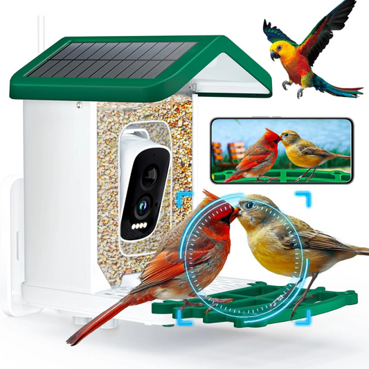 Smart Bird Feeder Camera with Solar Power – 2K HD, AI Recognition, Weatherproof Design 1