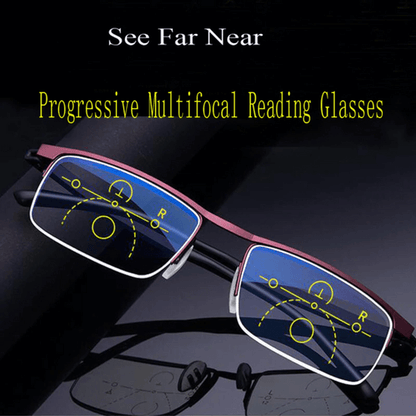 Smart Progressive Reading Glasses with Multi-Zone Lenses – Lightweight Anti-Glare Design for Clear Vision 2