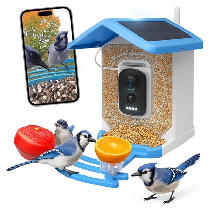Smart Wireless Bird Feeder Camera with Solar Power and Night Vision 1