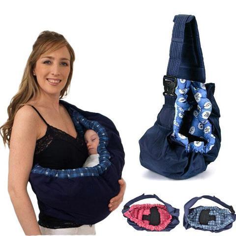 Soft Cotton Baby Sling Wrap Carrier for Newborns – Adjustable and Ergonomic Design 1