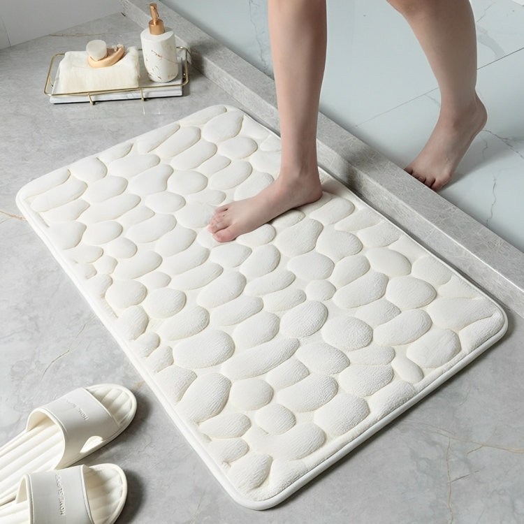 Soft Non-Slip Bath Mat with Quick-Dry Fabric – Comfortable Bathroom Rug 0