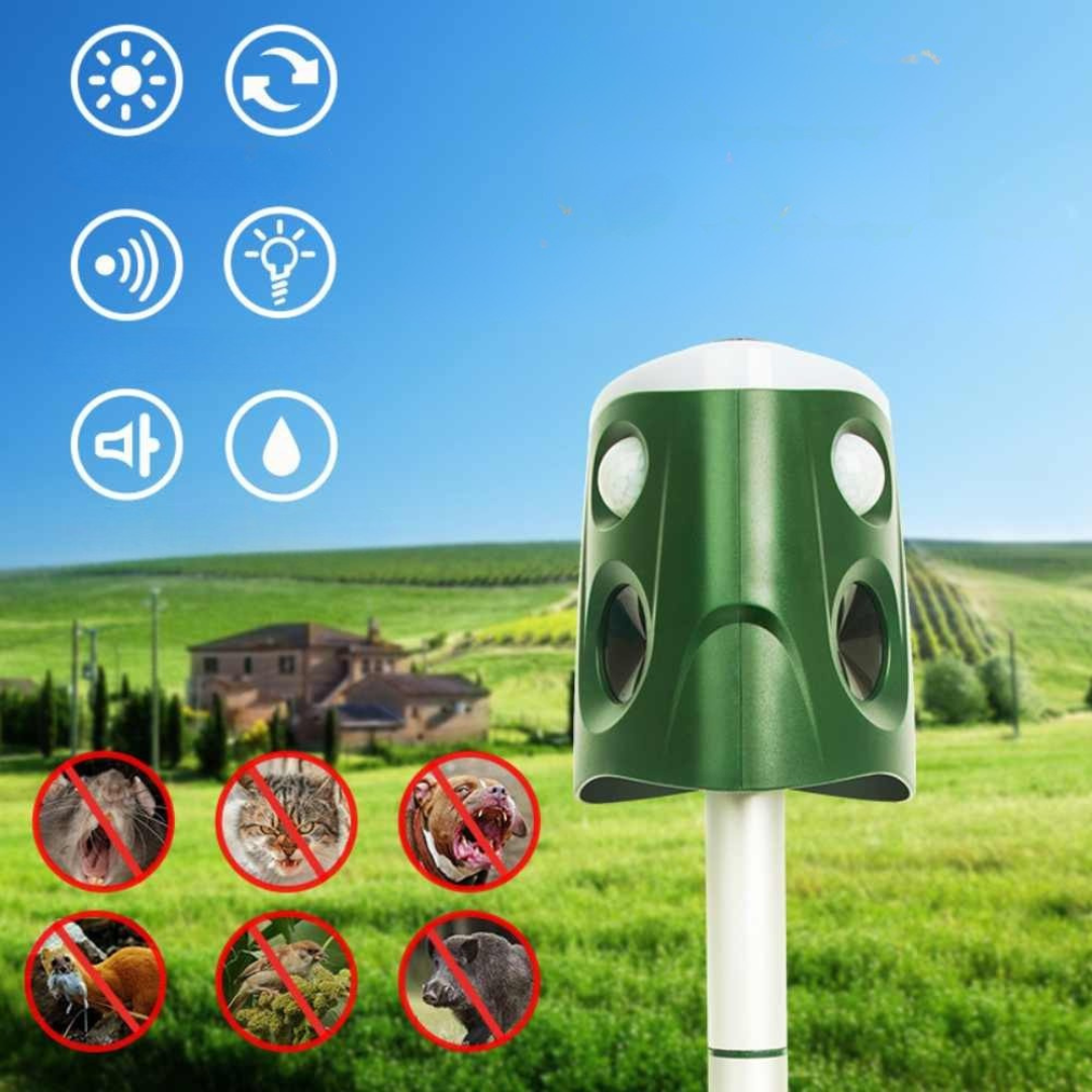 Solar-Powered Ultrasonic Animal Repellent with 360° Motion Sensor – Eco-Friendly Outdoor Deterrent 5
