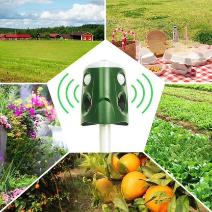 Solar-Powered Ultrasonic Animal Repellent with 360° Motion Sensor – Eco-Friendly Outdoor Deterrent 7