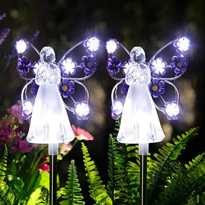 Solar Garden Light - Eco-Friendly Outdoor LED Angel Light for Gardens and Memorials - Weatherproof, Automatic Charging, Various Colors 2