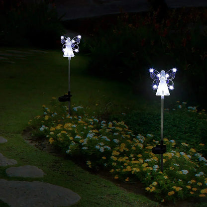 Solar Garden Light - Eco-Friendly Outdoor LED Angel Light for Gardens and Memorials - Weatherproof, Automatic Charging, Various Colors 4