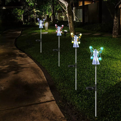 Solar Garden Light - Eco-Friendly Outdoor LED Angel Light for Gardens and Memorials - Weatherproof, Automatic Charging, Various Colors 5