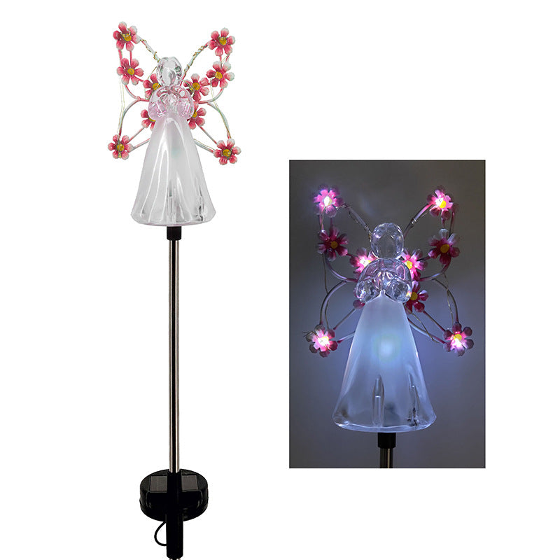 Solar Garden Light - Eco-Friendly Outdoor LED Angel Light for Gardens and Memorials - Weatherproof, Automatic Charging, Various Colors 7