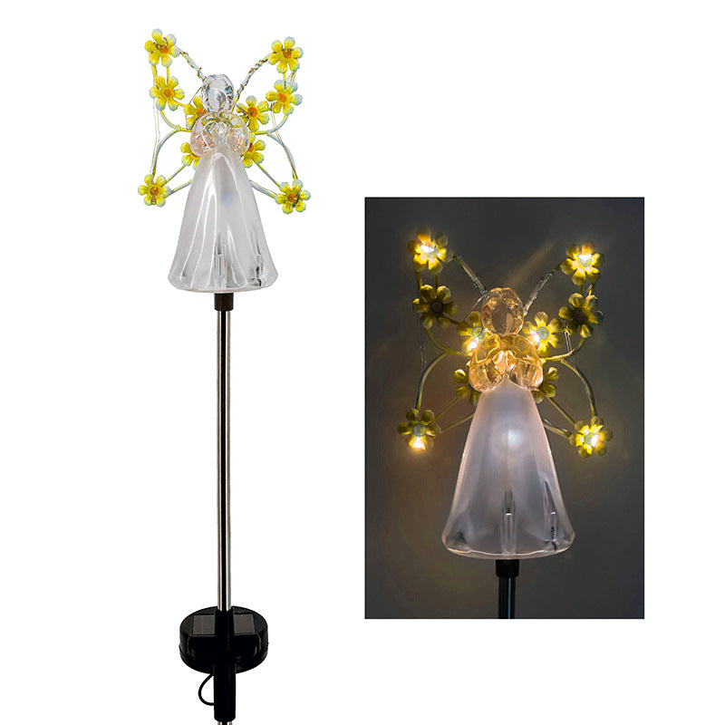 Solar Garden Light - Eco-Friendly Outdoor LED Angel Light for Gardens and Memorials - Weatherproof, Automatic Charging, Various Colors 9