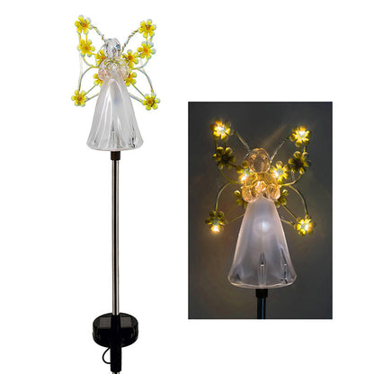 Solar Garden Light - Eco-Friendly Outdoor LED Angel Light for Gardens and Memorials - Weatherproof, Automatic Charging, Various Colors 9