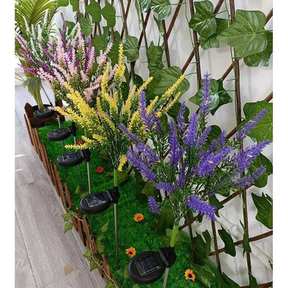 Solar LED Garden Flower Lights - Waterproof Lavender Design for Outdoor Décor 3