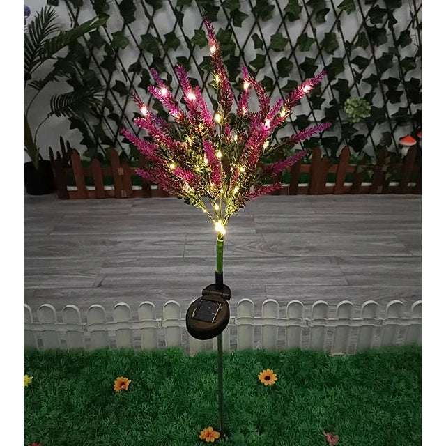 Solar LED Garden Flower Lights - Waterproof Lavender Design for Outdoor Décor 4