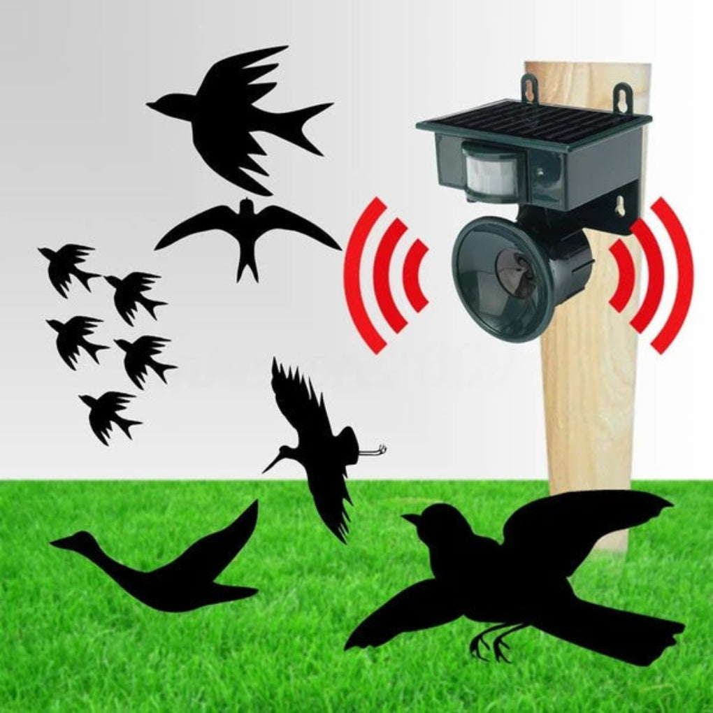 Solar Motion Sensor Bird Deterrent with Adjustable Ultrasonic Frequency – Eco-Friendly Outdoor Bird Scarer for Garden 2
