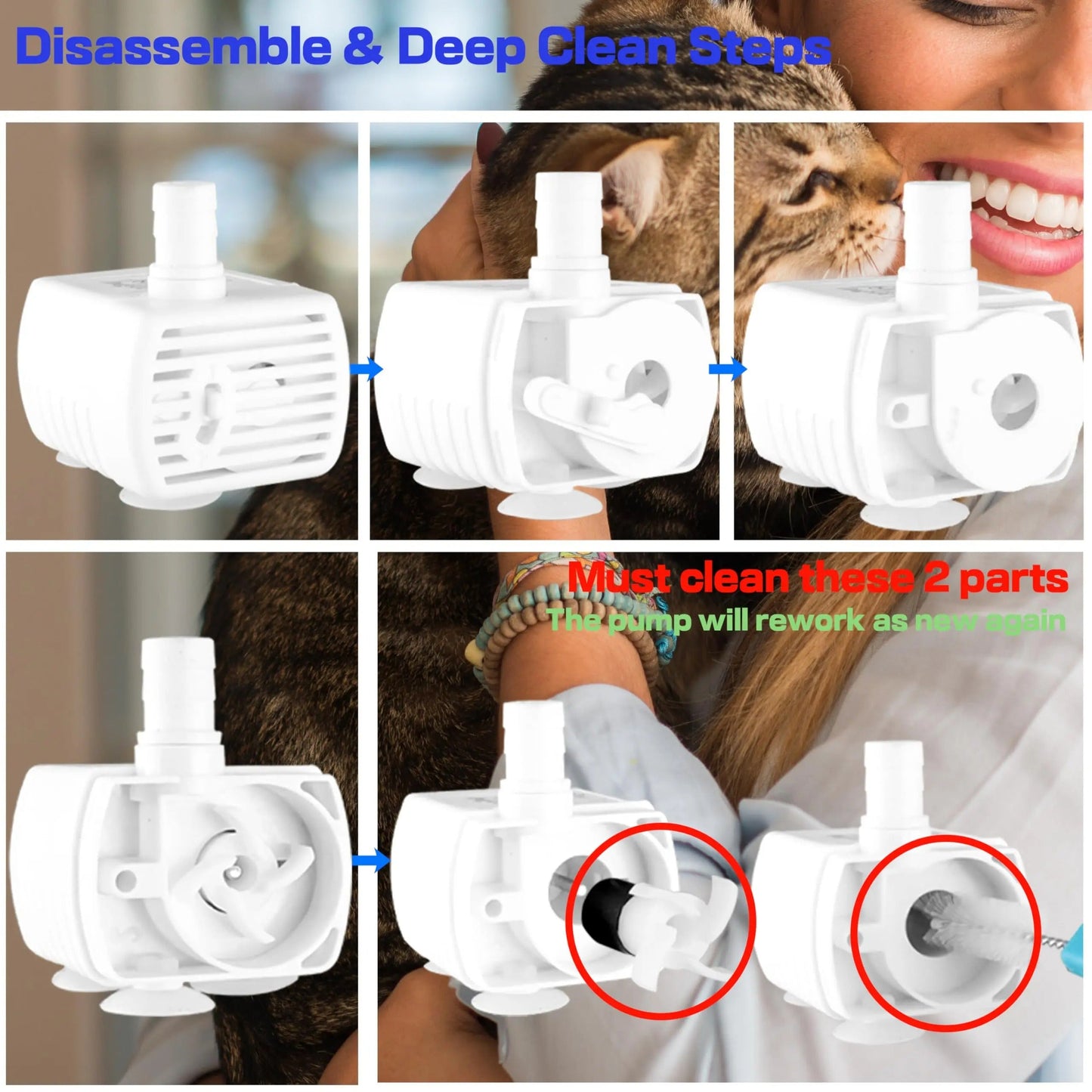 Stainless Steel Cat Water Fountain – Quiet 2.2L Dispenser for Healthy Hydration 4