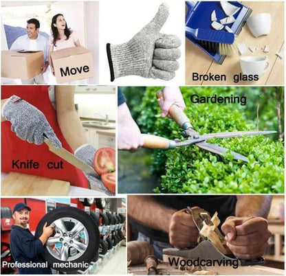Stainless Steel Cut-Resistant Safety Gloves for Kitchen and Woodworking 3