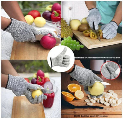 Stainless Steel Cut-Resistant Safety Gloves for Kitchen and Woodworking 4