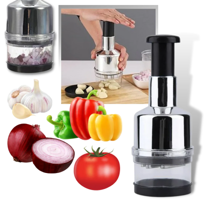 Stainless Steel Garlic Chopper with Ergonomic Design – Efficient Vegetable Cutter for Quick Meal Prep 0