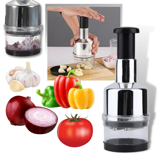 Stainless Steel Garlic Chopper with Ergonomic Design – Efficient Vegetable Cutter for Quick Meal Prep 0