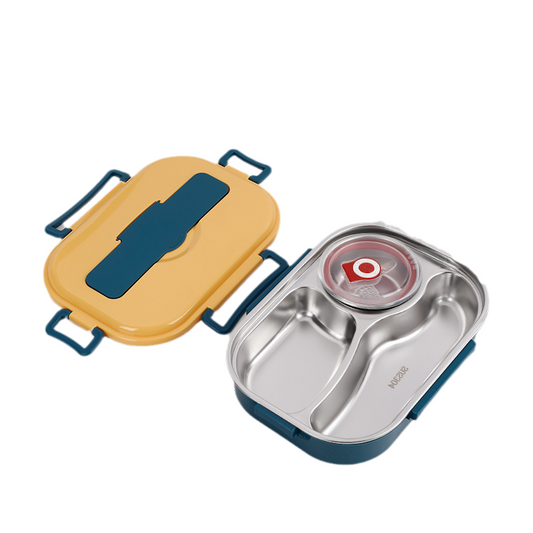 Stainless Steel Insulated Bento Lunch Box with Leak-Proof Design – Perfect for Kids' Meals on the Go 0