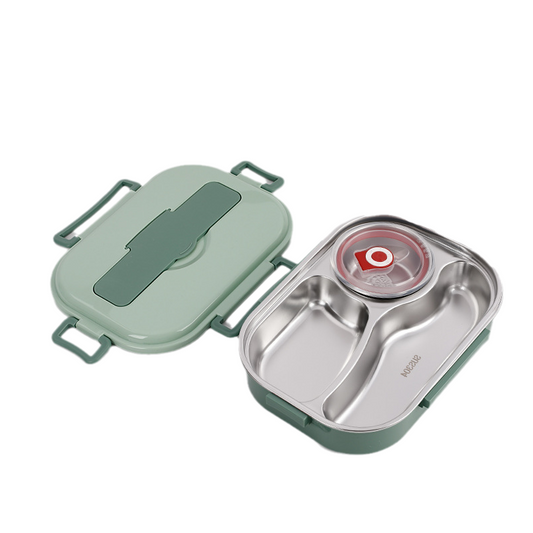 Stainless Steel Insulated Bento Lunch Box with Leak-Proof Design – Perfect for Kids' Meals on the Go 1
