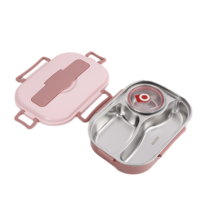 Stainless Steel Insulated Bento Lunch Box with Leak-Proof Design – Perfect for Kids' Meals on the Go 2