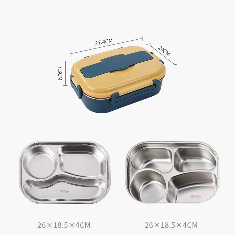 Stainless Steel Insulated Bento Lunch Box with Leak-Proof Design – Perfect for Kids' Meals on the Go 4