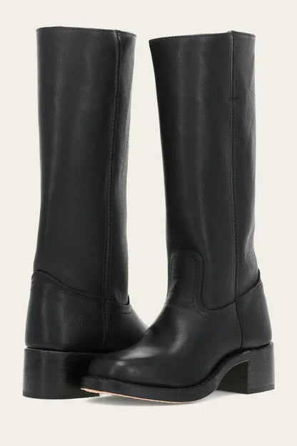 Stylish Black Leather Ladies Boots with Comfortable Sole – Slim Fit Design for Everyday Wear 9