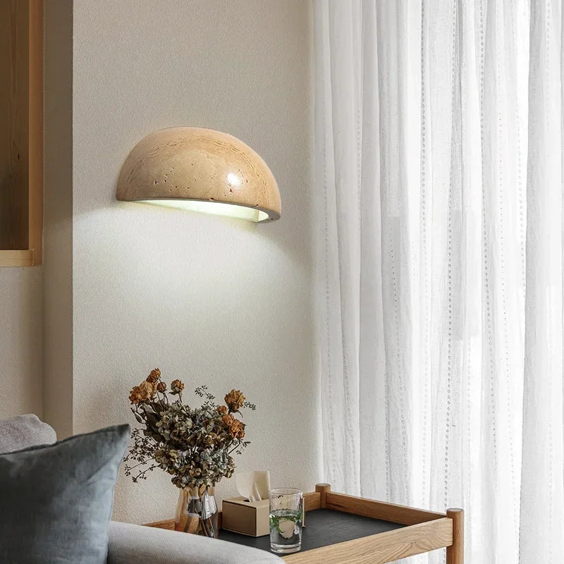 Stylish LED Stone Wall Light Sconce – Unique Natural Design for Living Room and Bedroom, Energy-Efficient Lighting 1