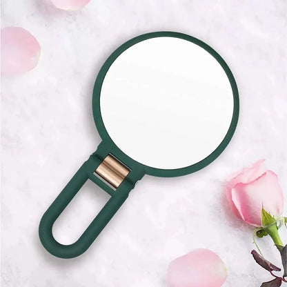 TRUZENIC Double-Sided Folding Handheld Makeup Mirror